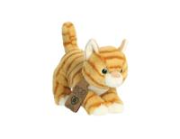Eco Nation Pluchen knuffel - oranje kat - 21 cm - thumbnail