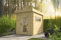 Tuindeco Will Blokhut 200x300 cm 40 mm vuren blank- Plat dak- Onbehandeld vurenhout- Tuindeco - thumbnail