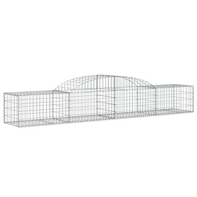 VidaXL Schanskorf gewelfd 300x50x40/60 cm gegalvaniseerd ijzer VidaXL Schanskorf gewelfd 300x50x40/60 cm gegalvaniseerd ijzer