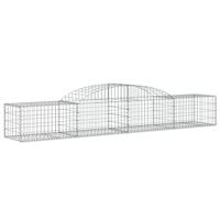 VidaXL Schanskorf gewelfd 300x50x40/60 cm gegalvaniseerd ijzer - thumbnail