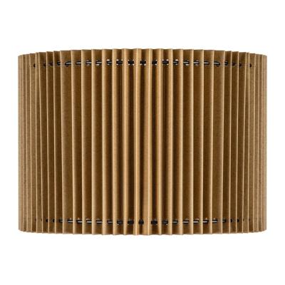 Papieren Gevouwen Lampenkap - Cilindrisch - Brown - ø30 x 20 cm - E27 fitting - Voor Hanglampen en Tafellampen - Ontworpen voor woonkamer en eetkamer