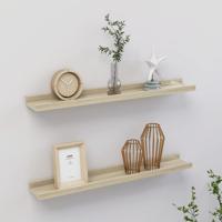 Wandschappen 2 st 60x9x3 cm sonoma eikenkleurig - thumbnail
