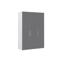 Goossens Kledingkast Easy Storage Ddk, Kledingkast 153 cm breed, 220 cm hoog, 3x glas draaideur - thumbnail