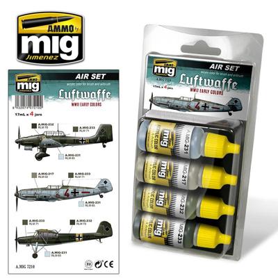 MIG Verf Set - Luftwaffe WWII Early Colors MIG Verf Set - Luftwaffe WWII Early Colors