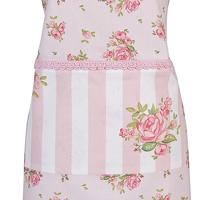 Clayre & Eef Keukenschort 70x85 cm Roze Katoen Rozen - thumbnail