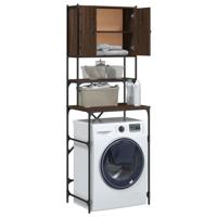 VidaXL Wasmachinekast 68x48,5x194 cm bruin eikenkleur - thumbnail