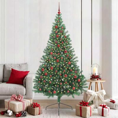 VidaXL Kunstmatig voorverlicht kerstboom met 300 led groen 210 cm pvc