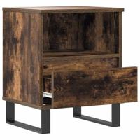 Nachtkastjes 2 st 40x35x50 cm bewerkt hout gerookt eikenkleurig - thumbnail