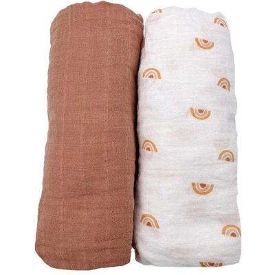 Set van 2 babyhoeslakens - SAUTHON - SUNLIGHT - 60 x 120 cm - Biologisch katoenen mousseline