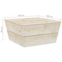 Tuintafel 60x60x30 cm geïmpregneerd vurenhout - thumbnail