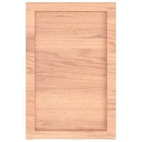 Wastafelblad 40x60x6 behandeld massief hout lichtbruin - thumbnail