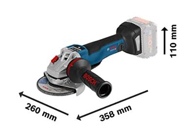 Bosch Blauw GWS 18V-10 PSC Accu Haakse Slijper | 2 x 5.5 Ah accu + Snellader | In L-Boxx 136 06019G3F0E