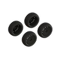Arrma - dBoots '2-HO' Tire Set Glued (Black) (2 Pairs): Typhon Grom (ARA550114) - thumbnail