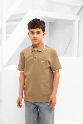 Hugo Boss Polo Kids Beige - Maat 11/12 jaar - Kleur: Beige | Soccerfanshop