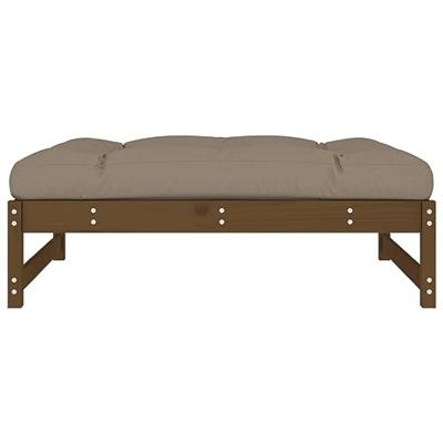 Tuinvoetenbank 120x80 cm massief grenenhout honingbruin