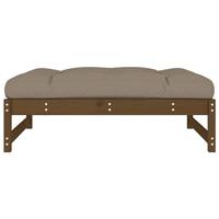 Tuinvoetenbank 120x80 cm massief grenenhout honingbruin - thumbnail