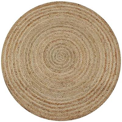 VidaXL Tapijt rond 150 cm gevlochten jute