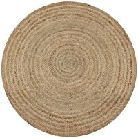 VidaXL Tapijt rond 150 cm gevlochten jute - thumbnail