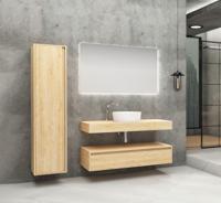 Onderkast Aquasplash Lina met Wastafelblad 120x50 cm Licht Eiken Aquasplash - thumbnail