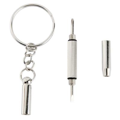 3 in 1 Professional Mini Screwdriver Repair Tool with Keychain for Watch / Mobile Phone / Camera / Glasses (Slotted + Phillips + Allen)
