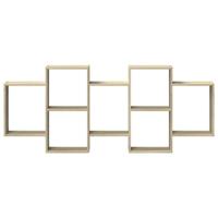 Wandschap 159x18x65 cm bewerkt hout sonoma eikenkleurig - thumbnail