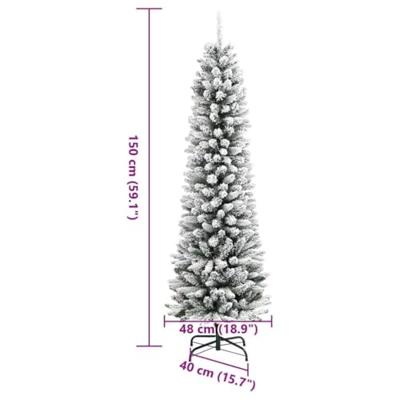 VidaXL Kunstkerstboom met 150 led wit 150 cm pvc en metaal en plastic
