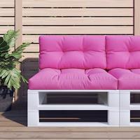 VidaXL Palletkussen 80x40x12 cm stof roze - thumbnail
