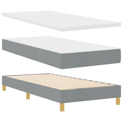 Boxspring Bed met Matras Lichtgrijs, 100x200 cm