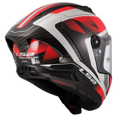 LS2 integraalhelm "ff805 thunder carbon gp diamond helmet ff805 thunder gp raute xxl white/red
