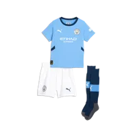 Manchester City Thuis Minikit 2024/2025 - Maat 92 - Kleur: WitBlauw | Soccerfanshop - thumbnail