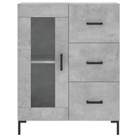 Dressoir 69,5x34x90 cm bewerkt hout betongrijs - thumbnail