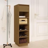 VidaXL Schoenenkast 30x34x105 cm massief grenenhout honingbruin - thumbnail