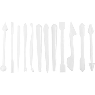 Creativ Company Boetseerstaafjes, afm 12,7-14,3 cm, wit, 12 stuk/ 1 doos