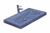 Lambini Designs Novara wastafel natuursteen 60cm met kraangat - thumbnail