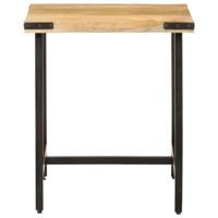 Bijzettafel 45x45x50 cm massief mangohout en ijzer - thumbnail