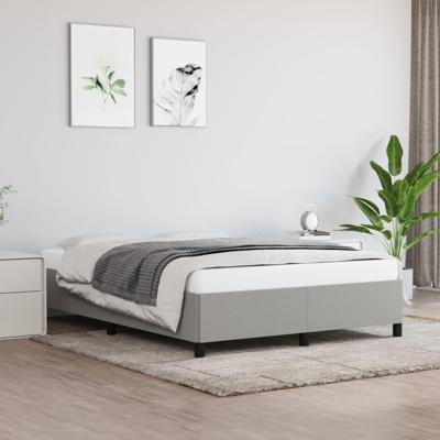 Bedframe zonder matras stof lichtgrijs 140x200 cm