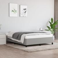 Bedframe zonder matras stof lichtgrijs 140x200 cm - thumbnail