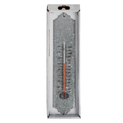 Esschert Design wandthermometer 30 cm schrootzink oz10
