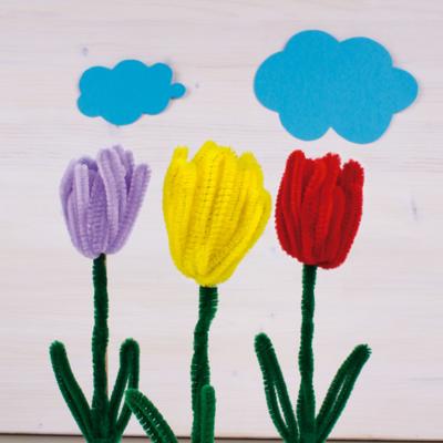 Apli chenilledraad, blister met 50 stuks, geassorteerde kleuren