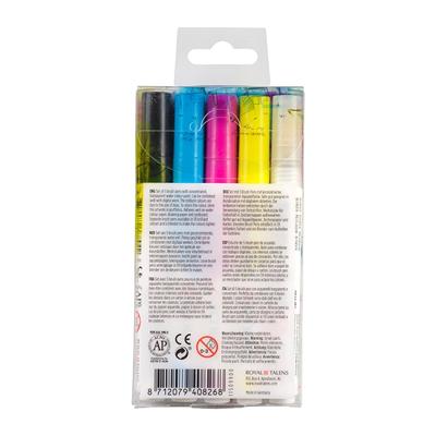 Brushpen Talens Ecoline set à 5 stuks primair