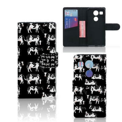 LG Nexus 5X Telefoonhoesje met Pasjes Koetjes LG Nexus 5X Telefoonhoesje met Pasjes Koetjes