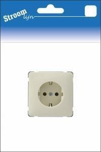Stroomlijn Inbouw stopcontact RA PEHA enkel creme - 6602014