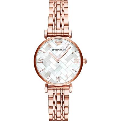 Emporio Armani Dames Rose Gold Mozaiek Face Dress Horloge AR11110 Emporio Armani Dames Rose Gold Mozaiek Face Dress Horloge AR11110