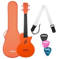 Cascha HH 2289 carbon fiber concert ukelele set oranje - thumbnail