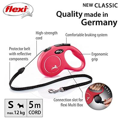 Flexi New Classic Koord S Rood 5m - thumbnail