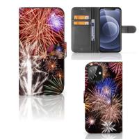 iPhone 12 | 12 Pro (6.1") | Wallet Case | met Pasjes | Vuurwerk - thumbnail