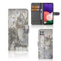 Samsung Galaxy A22 5G | Bookcase | Beton Print - thumbnail