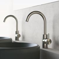 Hotbath Archie Wastafelmengkraan Met Draaibare Uitloop Zonder Waste RVS 316 AR004IX - thumbnail