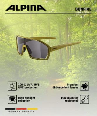 Olympic Sportswear Alpina sports sportbril bonfire olijf