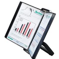 Zichtpanelensysteem bureau Tarifold VEO PP A4 met 10-tassen zwart - thumbnail